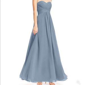Azazie dusty blue bridesmaid dress